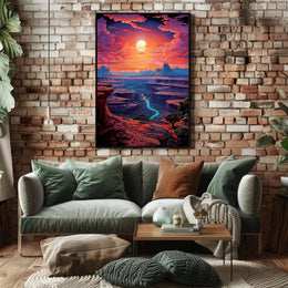 Canyon Sunset Serenity Poster PosterGoat