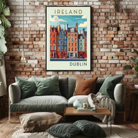 Vibrant Dublin Streetscape Poster