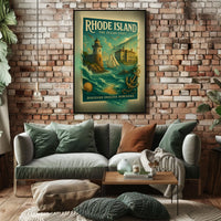 Rhode Island The Ocean State Poster
