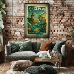 Rhode Island The Ocean State Poster