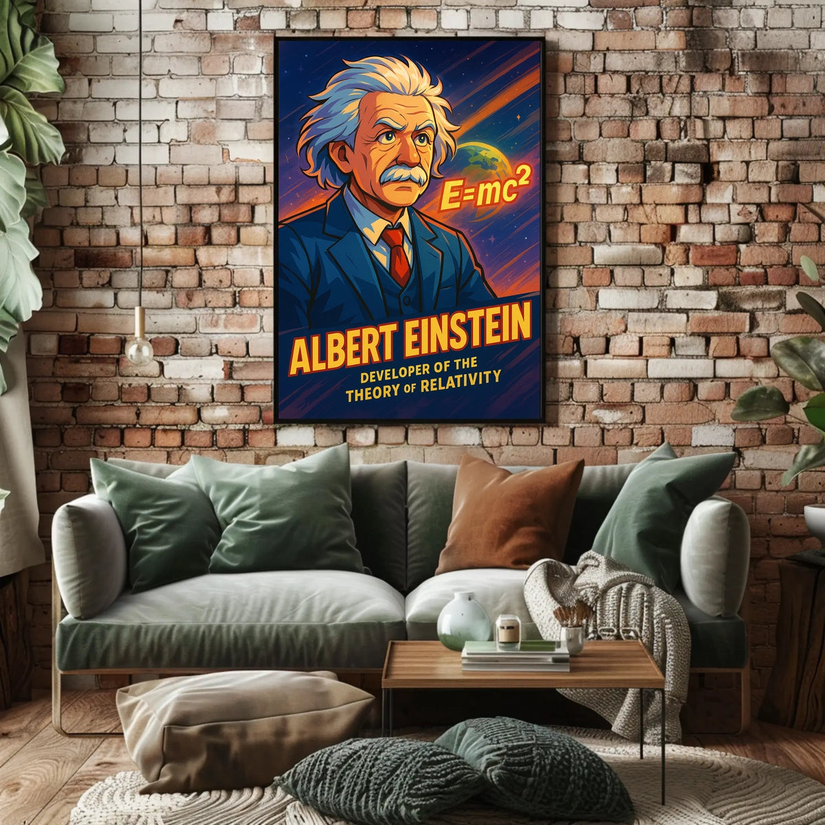Albert Einstein Relativity Scenic Vintage Poster