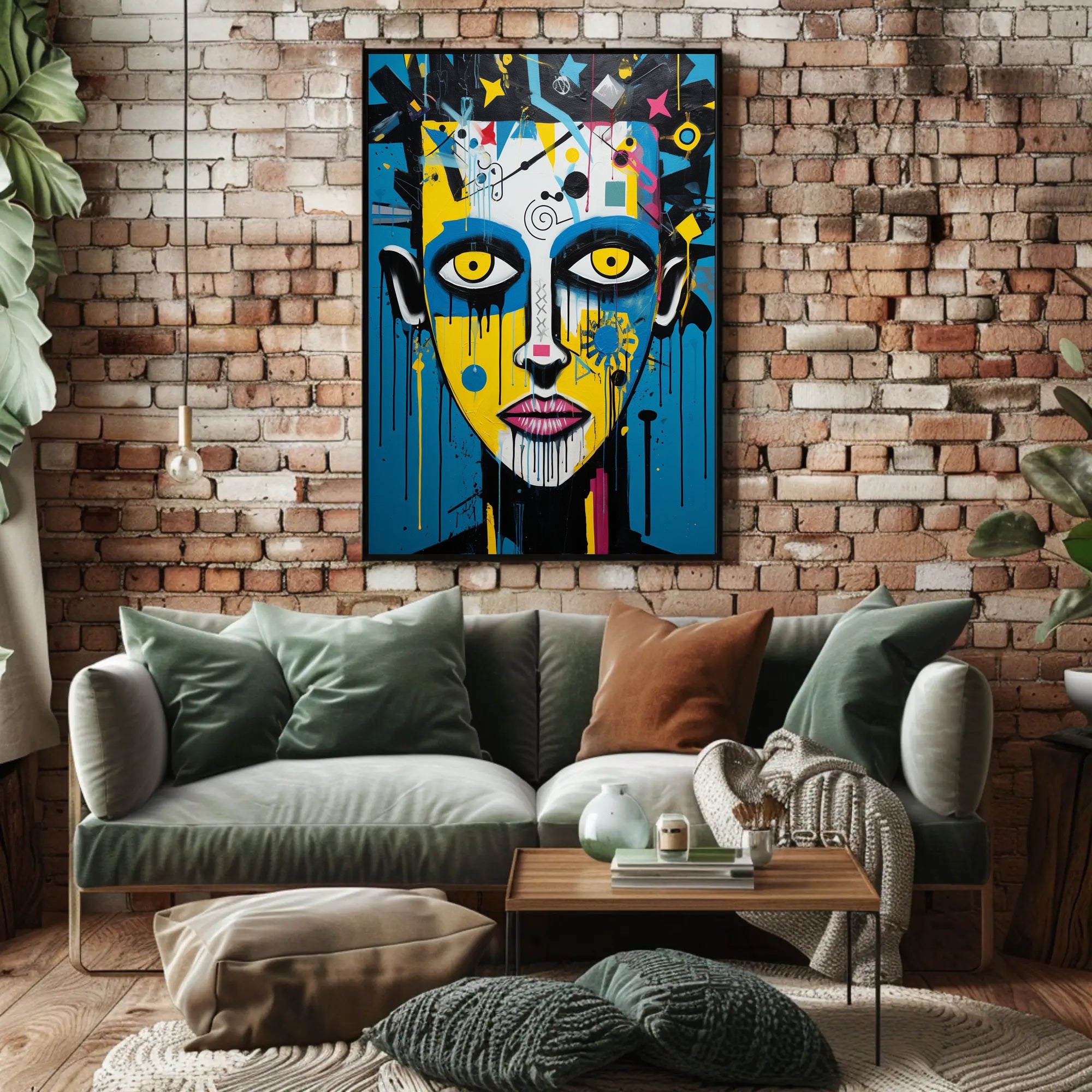 Vibrant Abstract Portrait Abstract Poster