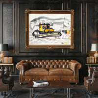 Bessie of NV Tugboat Abstract Artistic Poster