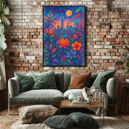 Cityscape In Bloom Poster