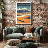 Great Sand Dunes National Park Scenic Poster Print