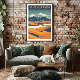 Great Sand Dunes National Park Scenic Poster Print