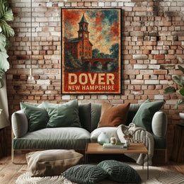 Dover NH Scenic Vintage Travel Decor Poster