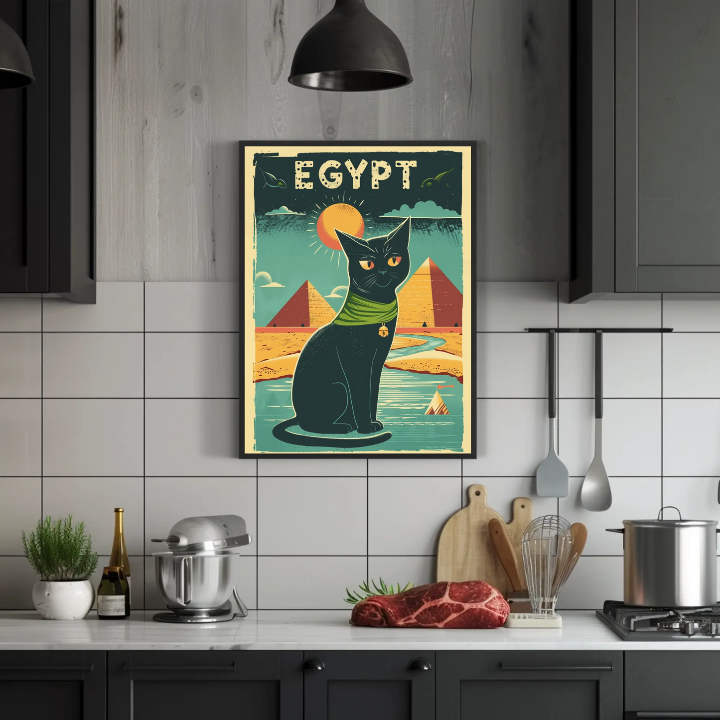 Egyptian Cat Mystique Poster