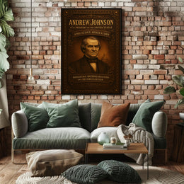 Andrew Johnson Historical Portrait Vintage Poster