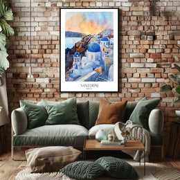 Santorini Serenity Poster