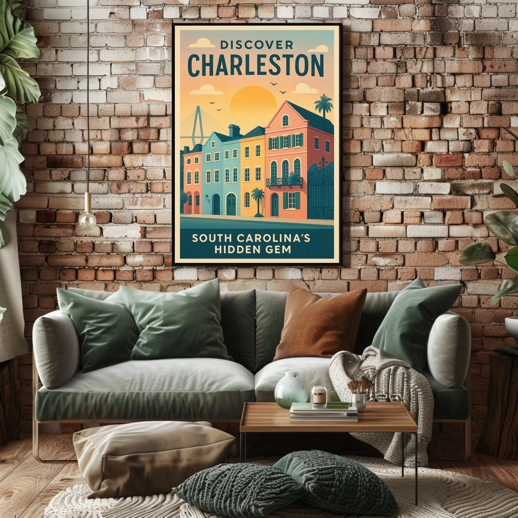 Discover Charleston Vintage Travel Poster