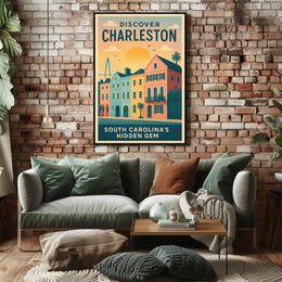 Discover Charleston Vintage Travel Poster
