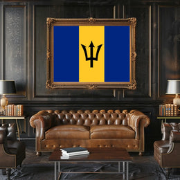 Barbados Flag Poster
