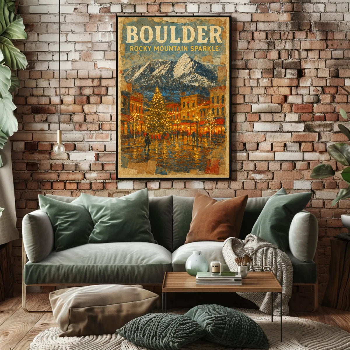 Boulder Rocky Mountain Sparkle Poster