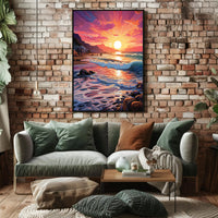 Vibrant Coastal Sunset Poster PosterGoat