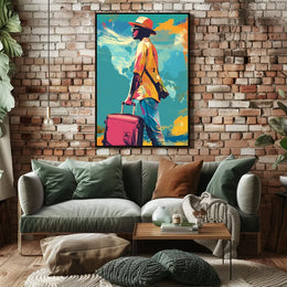 Vintage Parisian Café Scene Art Poster