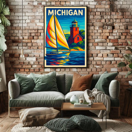 Michigan Coastal Adventure Poster