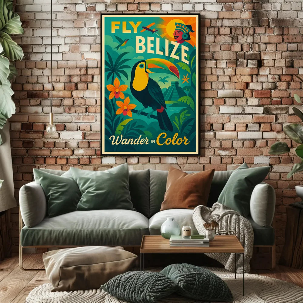 Travel Belize Vintage Adventure with Tropical Flair Travel Poster PosterGoat