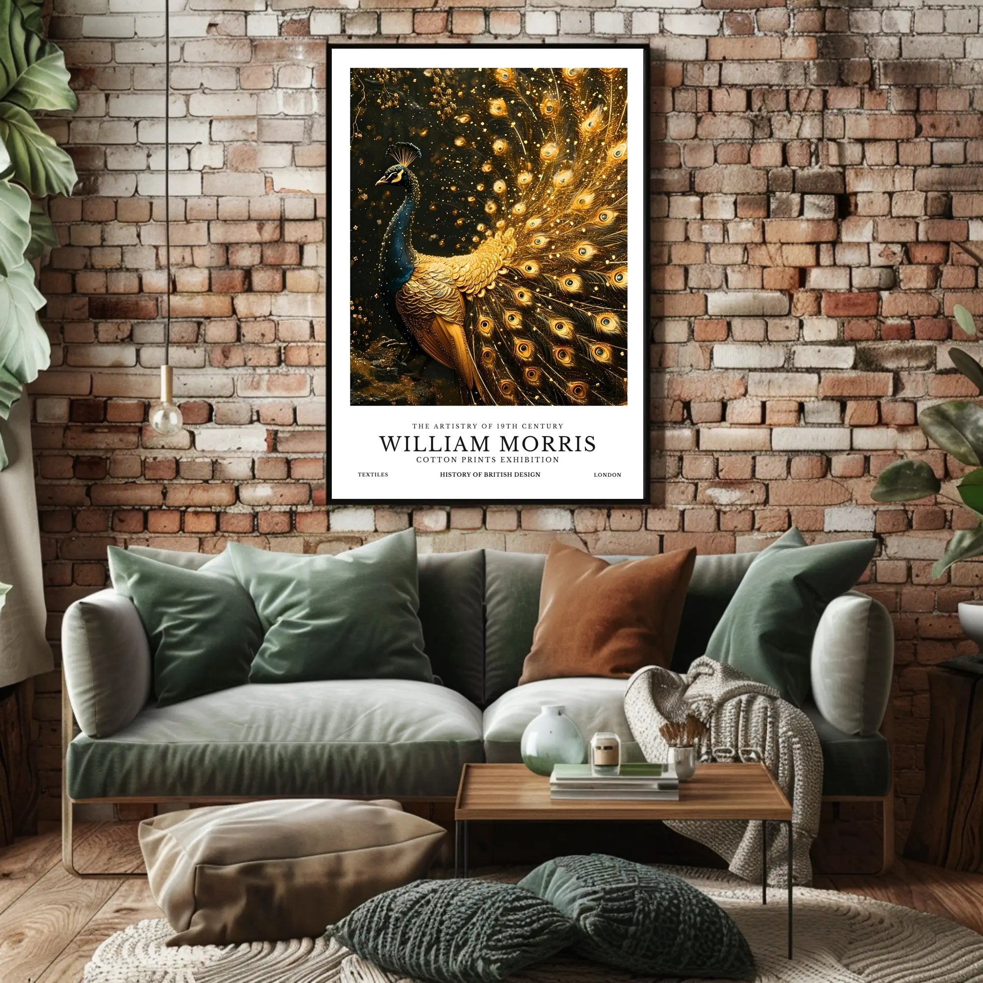 William Morris Peacock Design Cultural or Heritage Poster