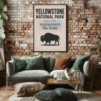 Yellowstone National Park Experience the Wild Poster PosterGoat