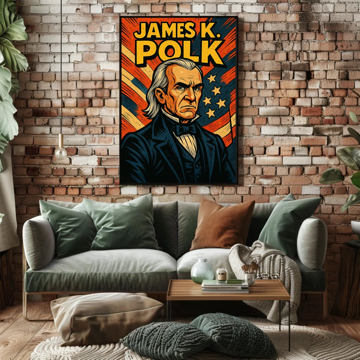 James K Polk Poster Scenic History Wall Art Print For Home