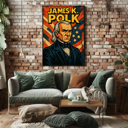 James K Polk Poster Scenic History Wall Art Print For Home