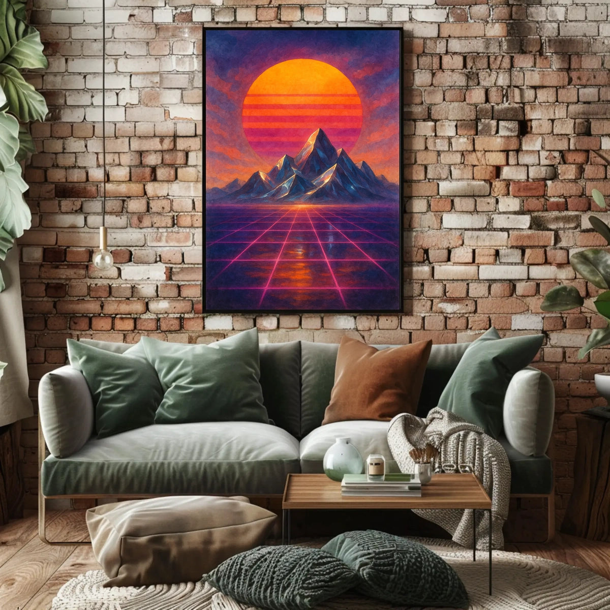 Retro-Futuristic Surreal Landscape Art Poster - Futuristic Sci-Fi Poster