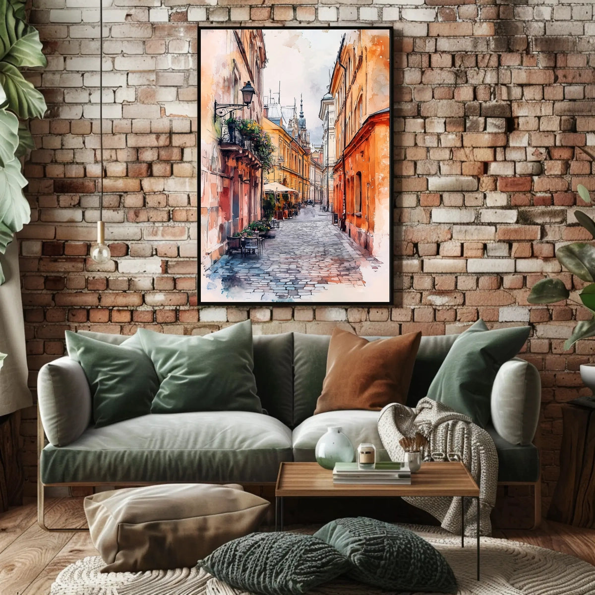 Vivid City Scene Lviv Old Town Street View Ukraine Poster