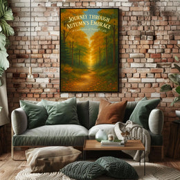 Journey Through Autumns Embrace Poster