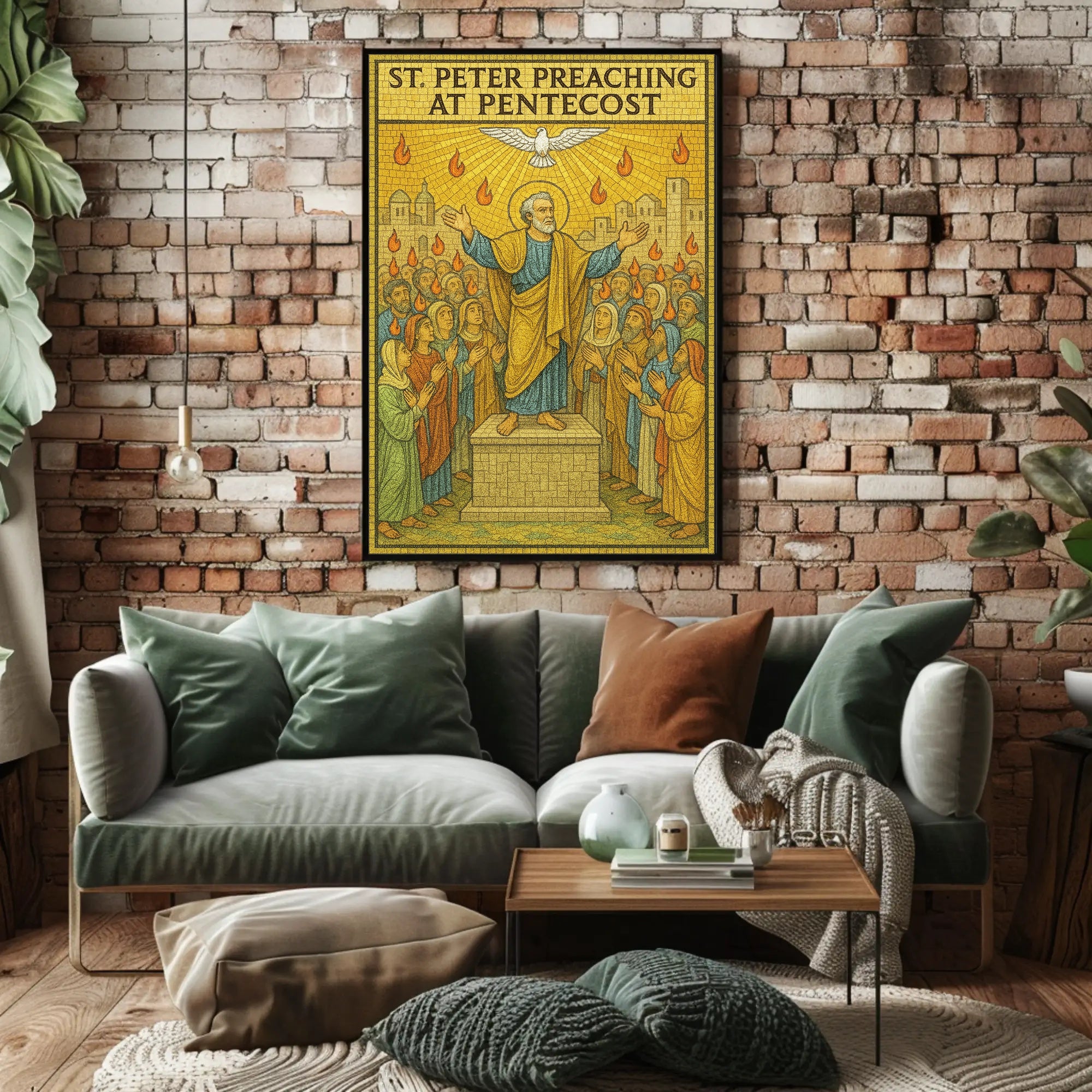 St. Peter Preaching at Pentecost Poster PosterGoat