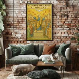 St. Peter Preaching at Pentecost Poster PosterGoat