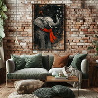 Elephant Landscape Poster