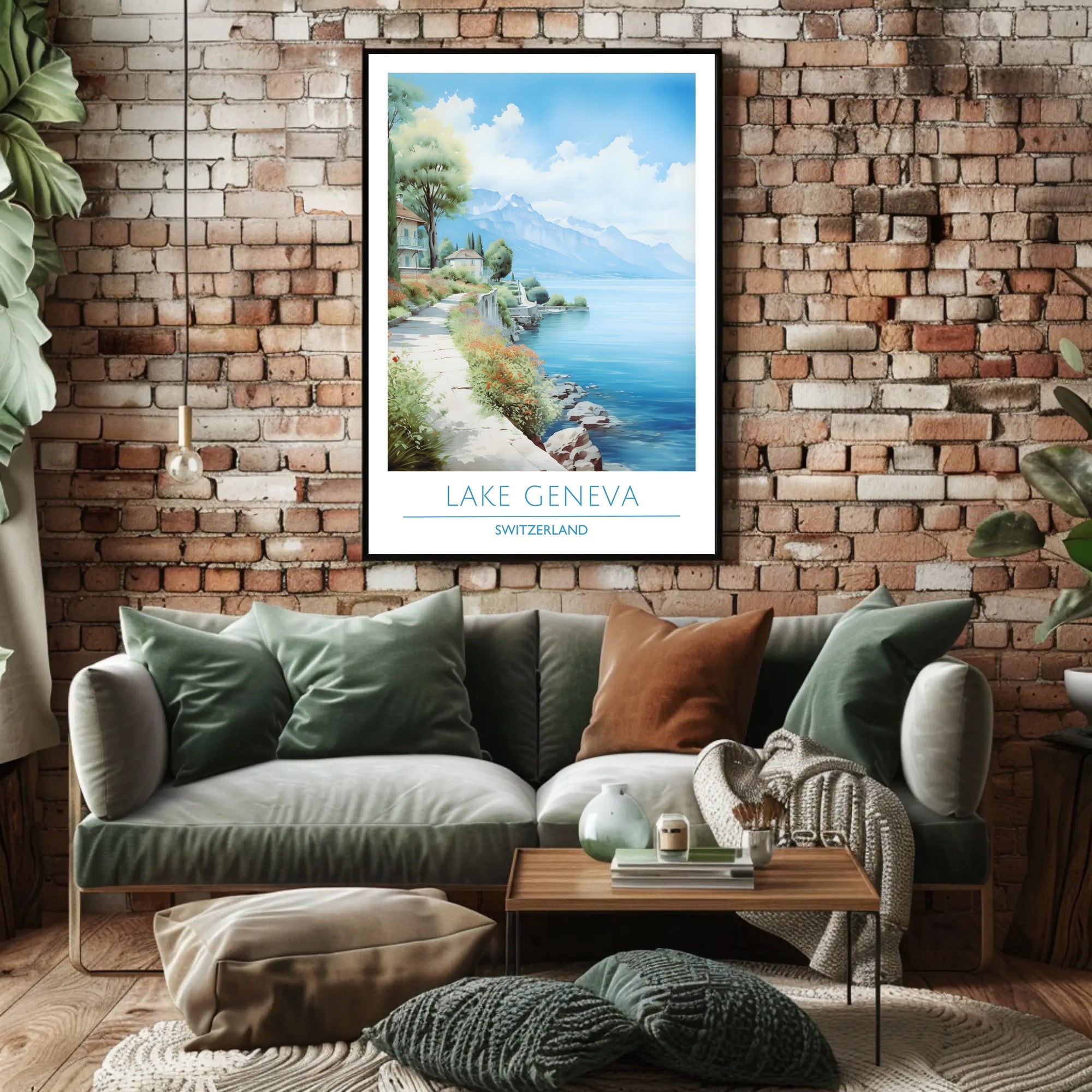 Tranquil Beauty of Lake Geneva Poster