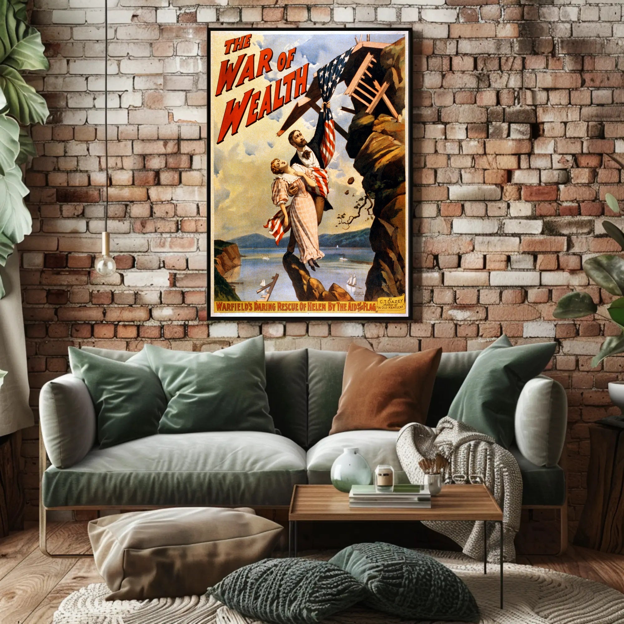 The War of Wealth Dramatic Rescue - Historical Poster