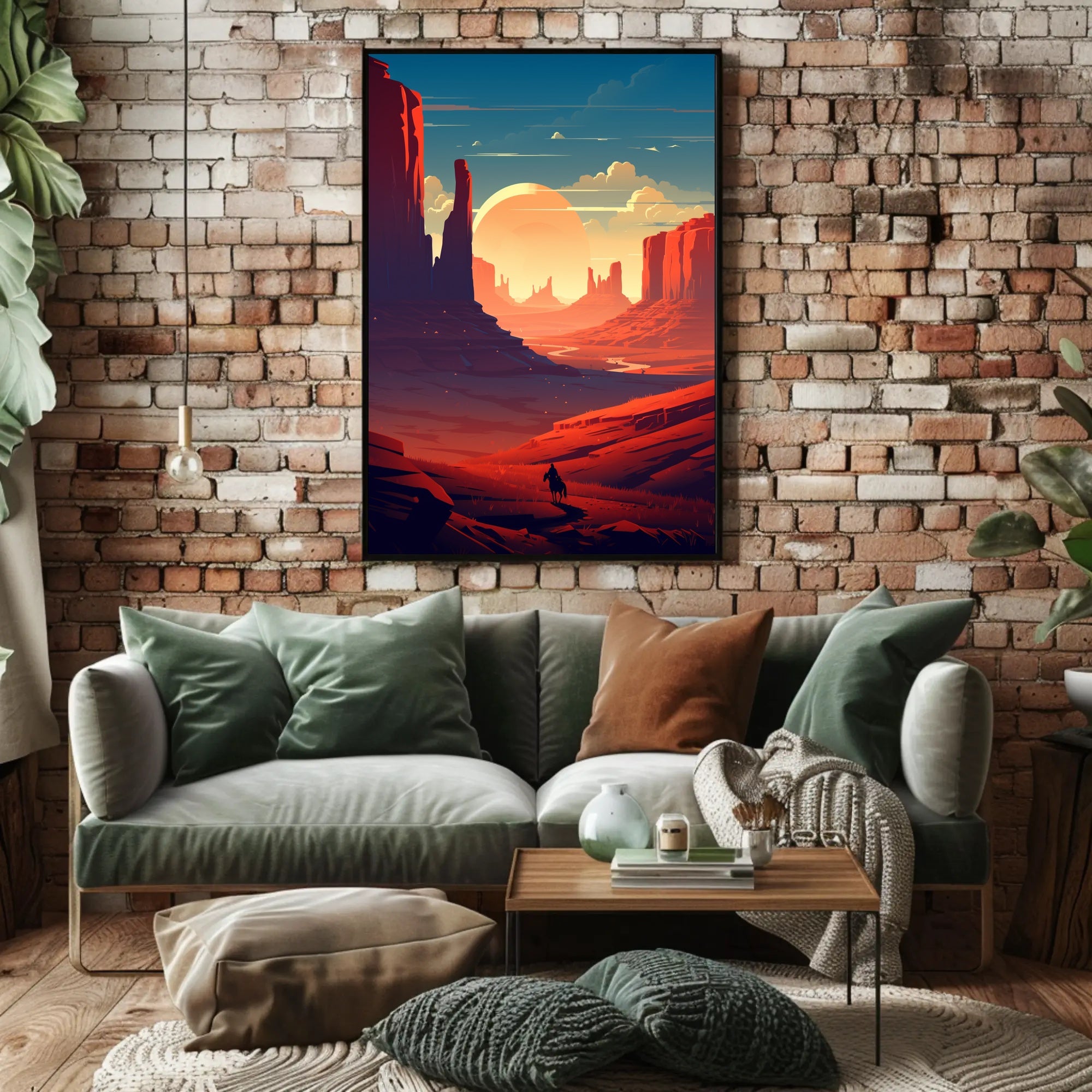 Desert Sunset Journey Poster PosterGoat