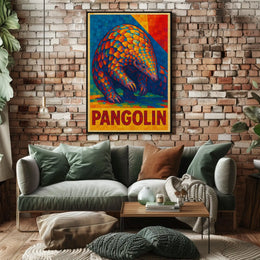 Vibrant Pangolin Poster