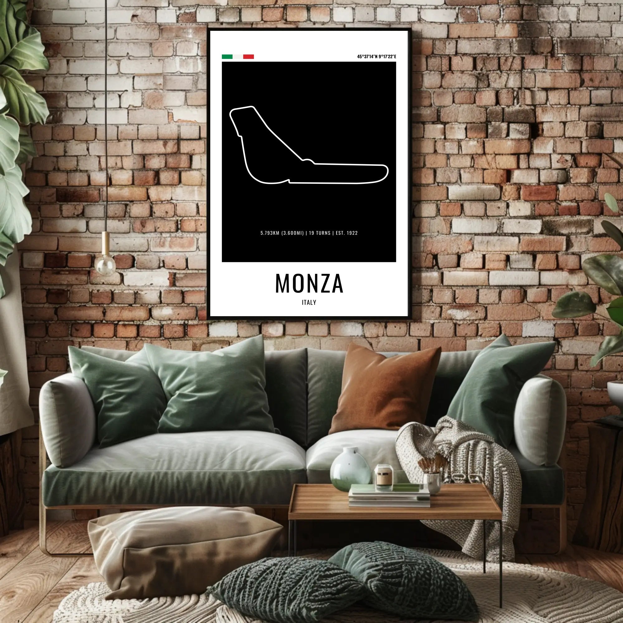 Monza Circuit Minimalist Racing Artwork Sports Poster
