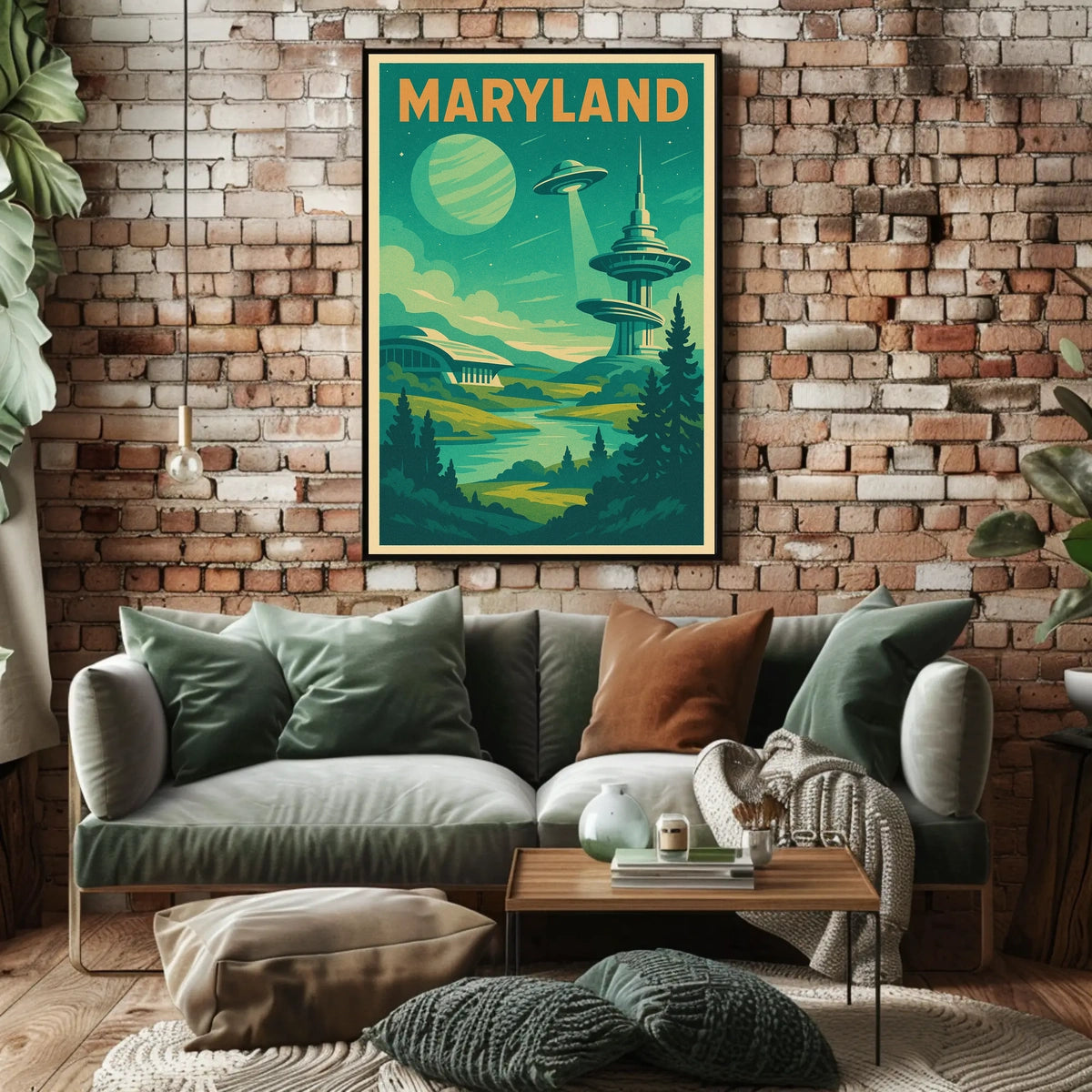 Maryland Futuristic Landscape Poster