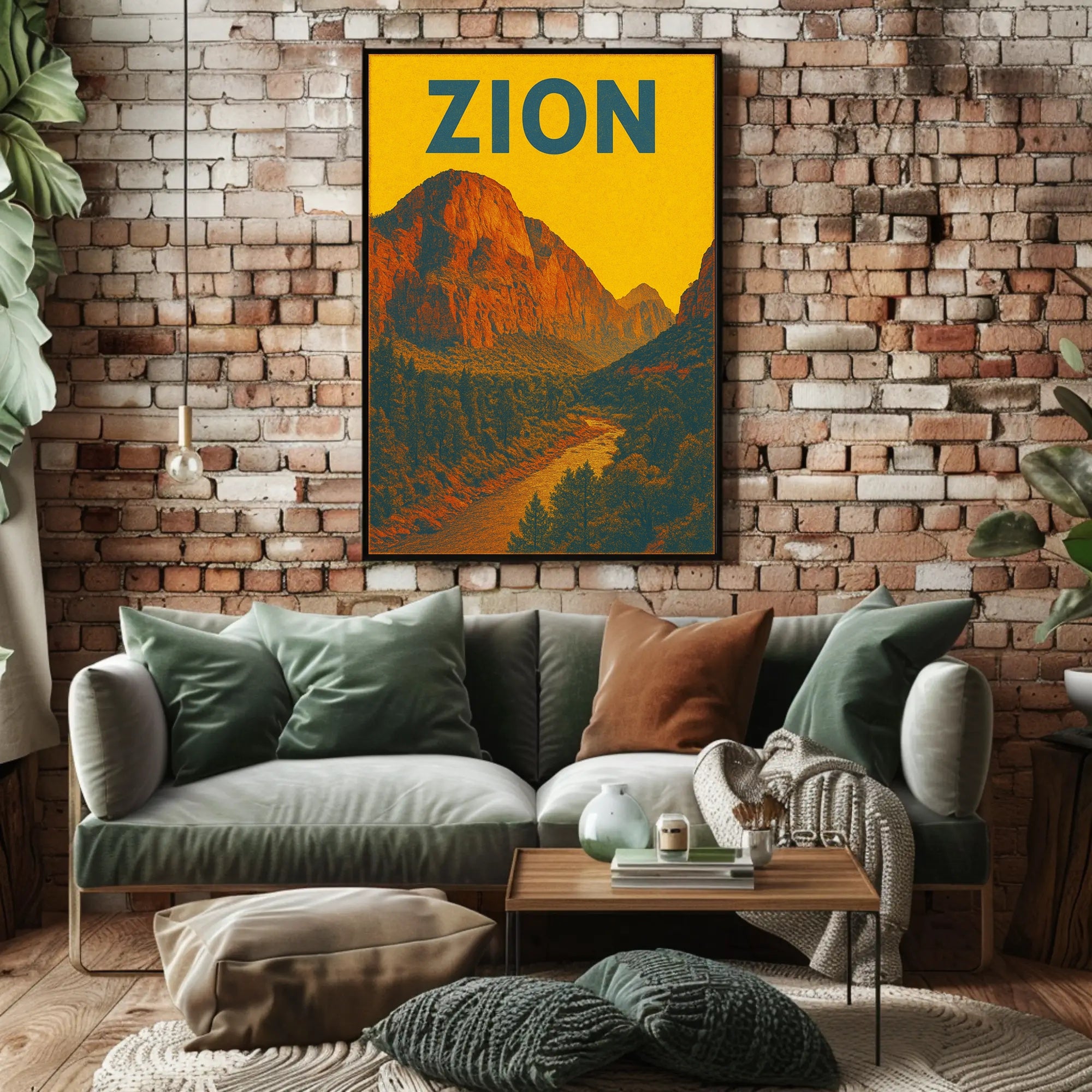 Zion National Park Vintage Travel Poster Print