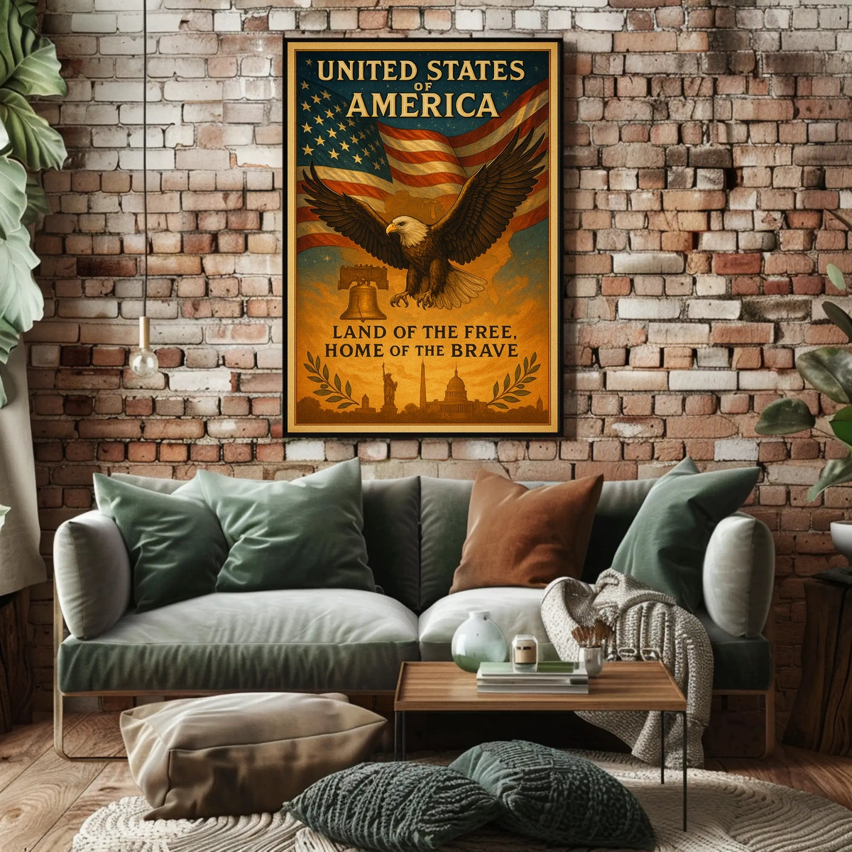 United States of America Land of the Free Poster