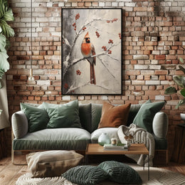 Winter Cardinal Poster