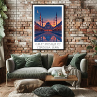 Great Mosque Twilight Serenity Cultural or Heritage Poster
