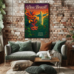 Viva Brazil Experience the Heart of South America Poster