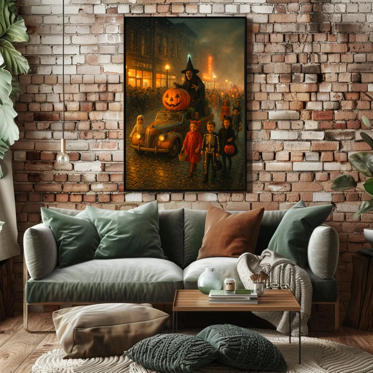 Nostalgic Halloween Parade Vintage Storybook Style Classic Halloween Nostalgia Collector Poster