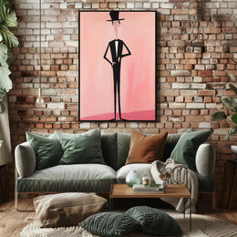 Tall Hat And Tails Poster Vintage Scenic Wall Art