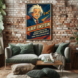 Einstein Relativity Theory Classic Educational Poster