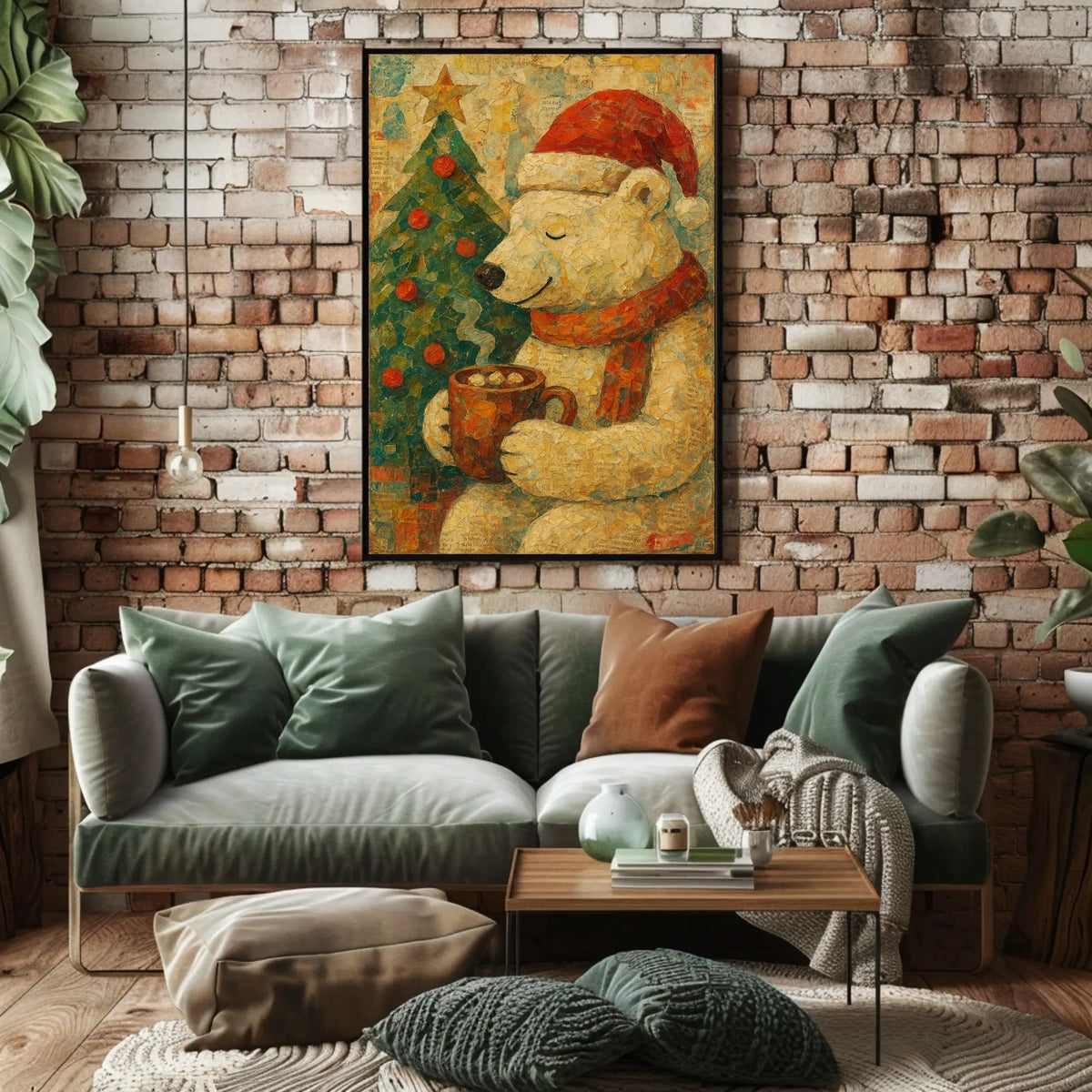 Cozy Holiday Bear Poster