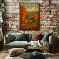 Vermont Scenic Poster Wall Art Nature Landscape Print