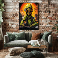 Alien Dj In Space Poster