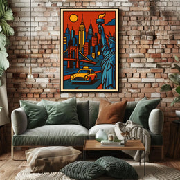 New York City Urban Icons Deluxe Poster Pop Art Wall Art